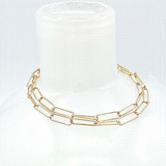 Jewelry - 14 Inch Gold Filled Paperclip Bracelet